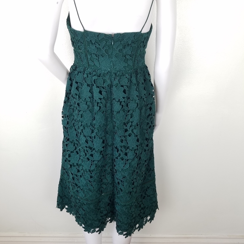 Club Monaco Green Lace Bolari Dress Size 2 - Picture 9 of 13